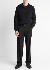 Heirloom Shaker Wool-Cashmere Quarter-Zip Sweater in Quarter Zip | Vince US