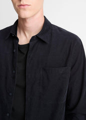 Italian Cotton Corduroy Button-Front Shirt in Long Sleeve | Vince discount