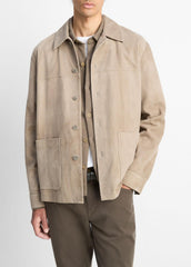 Suede Shirt Jacket in Shirt Jackets | Vince near me