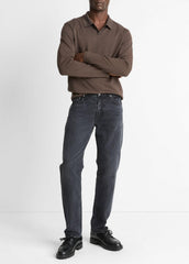 Milano Pima Cotton-Blend Johnny-Collar Shirt in Long Sleeve | Vince sale