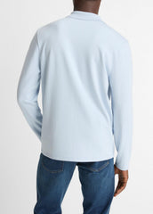 Milano Pima Cotton-Blend Johnny-Collar Shirt in Long Sleeve | Vince near me