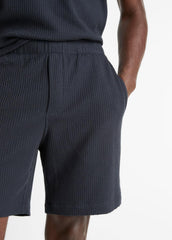 Seersucker-Knit Stretch-Cotton Short in Shorts | Vince US