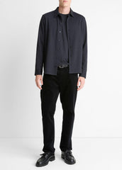 Herringbone Cotton-Blend Button-Front Shirt in Long Sleeve | Vince US