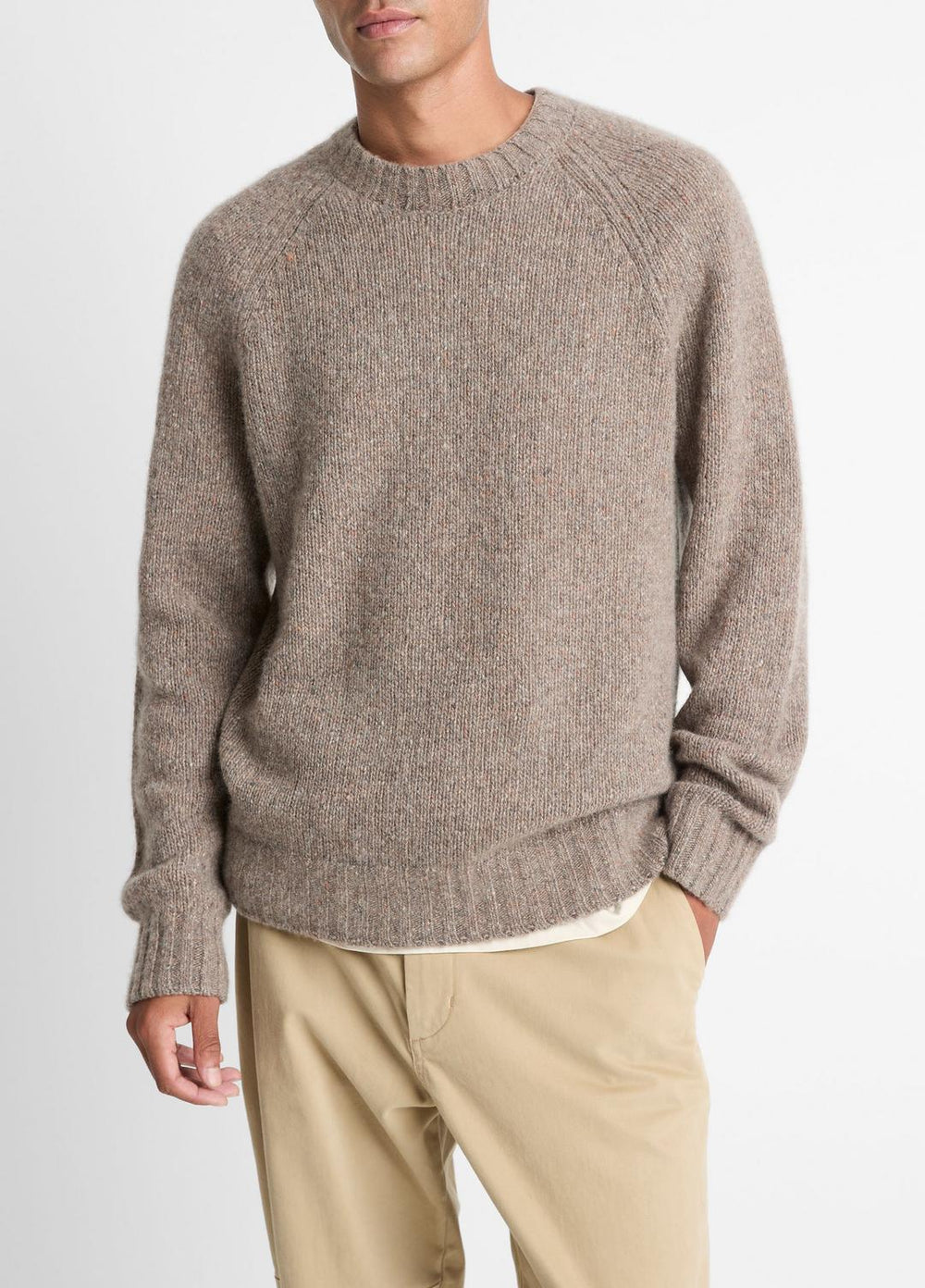 Donegal Cashmere Raglan-Sleeve Sweater in Crew Neck | Vince near me