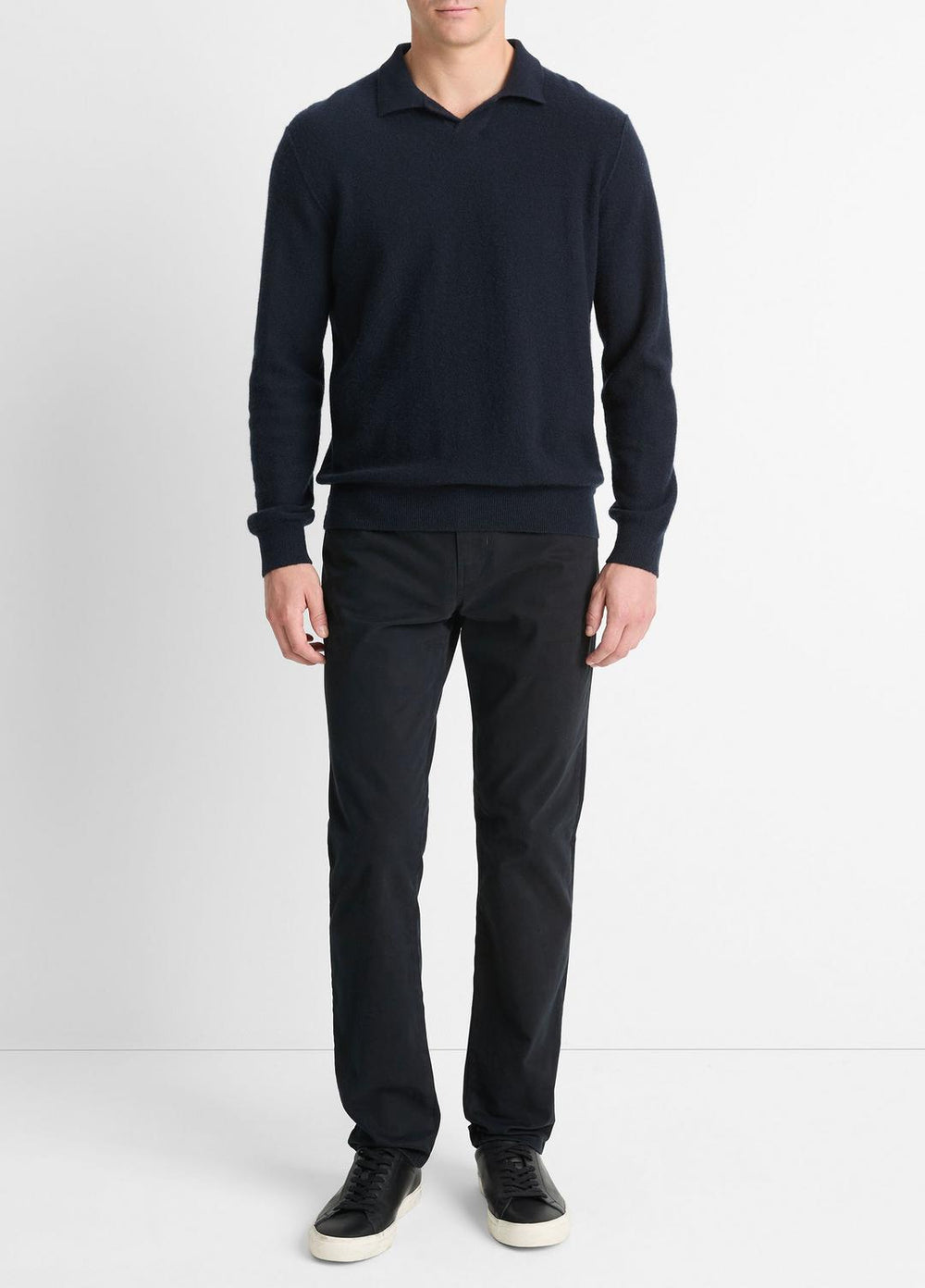 Plush Cashmere Johnny-Collar Polo in Sweaters | Vince outlet