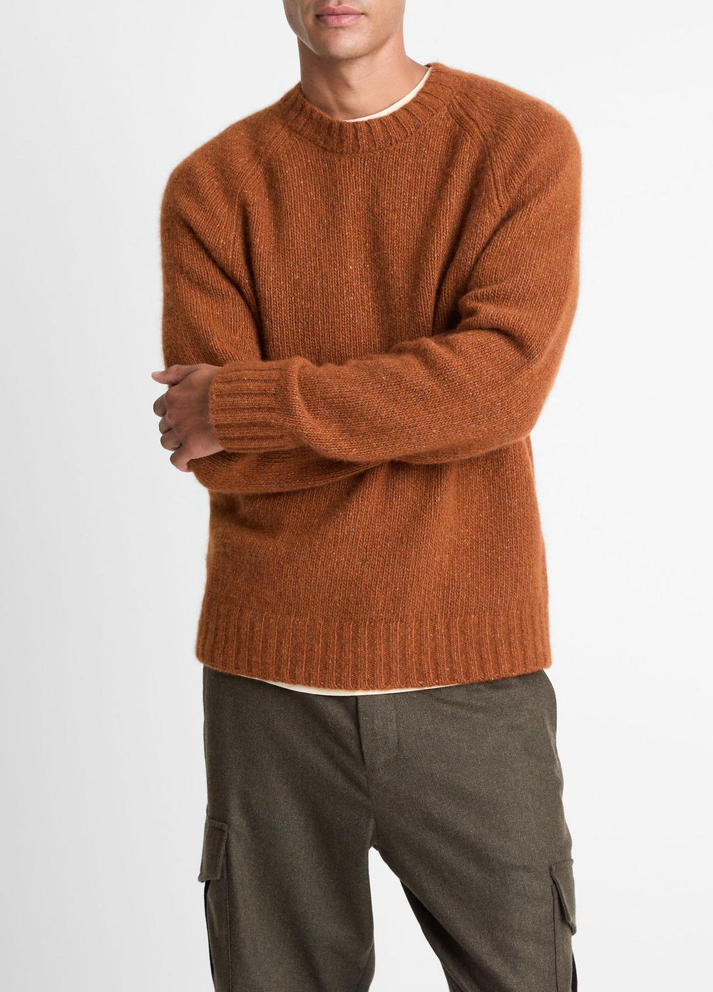 Donegal Cashmere Raglan-Sleeve Sweater in Crew Neck | Vince outlet