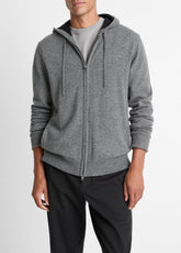 Cashmere Zip-Front Hoodie in Cashmere | Vince Online