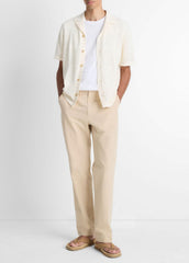 Patchwork Pointelle Short-Sleeve Shirt in Short Sleeve | Vince discount