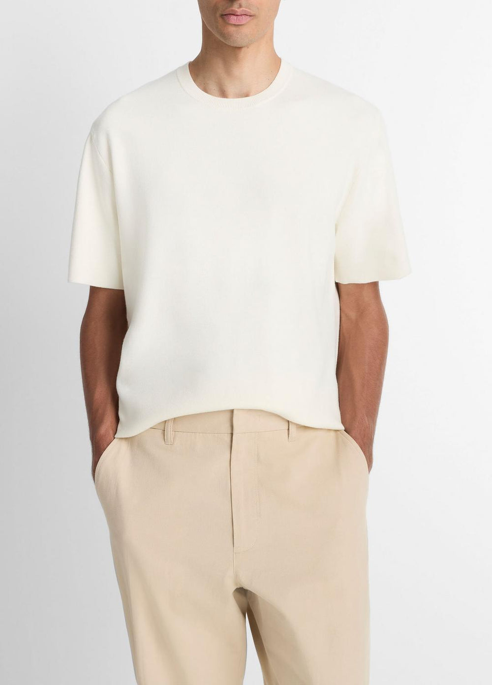 Milano Short-Sleeve Crew Neck Sweater in Crew Neck | Vince near me