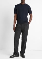 Featherweight Merino Wool-Cashmere Short-Sleeve Sweater in Crew Neck | Vince sale