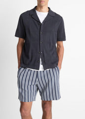 Patchwork Pointelle Short-Sleeve Shirt in Short Sleeve | Vince on sale