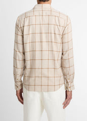 Rockery Plaid Cotton Button-Front Shirt in Long Sleeve | Vince Online