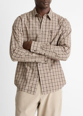 Great Falls Plaid Cotton Button-Front Shirt in Long Sleeve | Vince near me