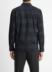 Holme Plaid Cotton Button-Front Shirt in Long Sleeve | Vince outlet
