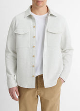 Double-Knit Cotton-Blend Piqué Shirt Jacket in Shirt Jackets | Vince for sale
