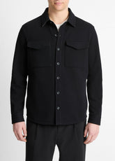 Double-Knit Cotton-Blend Piqué Shirt Jacket in Shirt Jackets | Vince discount
