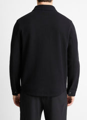 Double-Knit Cotton-Blend Piqué Shirt Jacket in Shirt Jackets | Vince discount