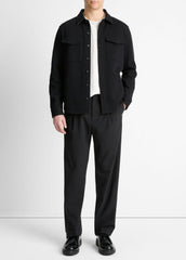 Double-Knit Cotton-Blend Piqué Shirt Jacket in Shirt Jackets | Vince discount