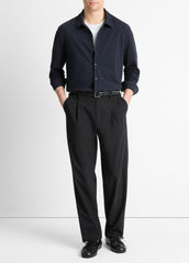 Cotton Piqué Button-Front Shirt in Long Sleeve | Vince US