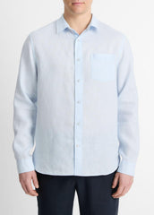 Linen Long-Sleeve Shirt in Long Sleeve | Vince Online