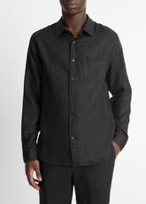 Linen Long-Sleeve Shirt in Long Sleeve | Vince outlet