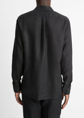 Linen Long-Sleeve Shirt in Long Sleeve | Vince outlet