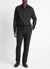 Linen Long-Sleeve Shirt in Long Sleeve | Vince outlet
