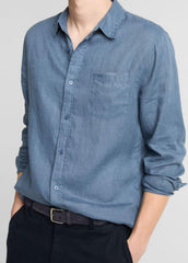 Linen Long-Sleeve Shirt in Long Sleeve | Vince for sale