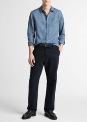 Linen Long-Sleeve Shirt in Long Sleeve | Vince for sale