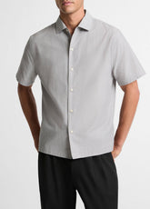 Cotton Short-Sleeve Button-Front Shirt in Short Sleeve | Vince discount