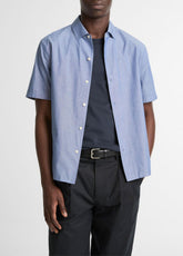 Cotton Short-Sleeve Button-Front Shirt in Short Sleeve | Vince near me