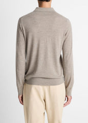 Featherweight Merino Wool-Cashmere Polo Sweater in Long Sleeve | Vince on sale