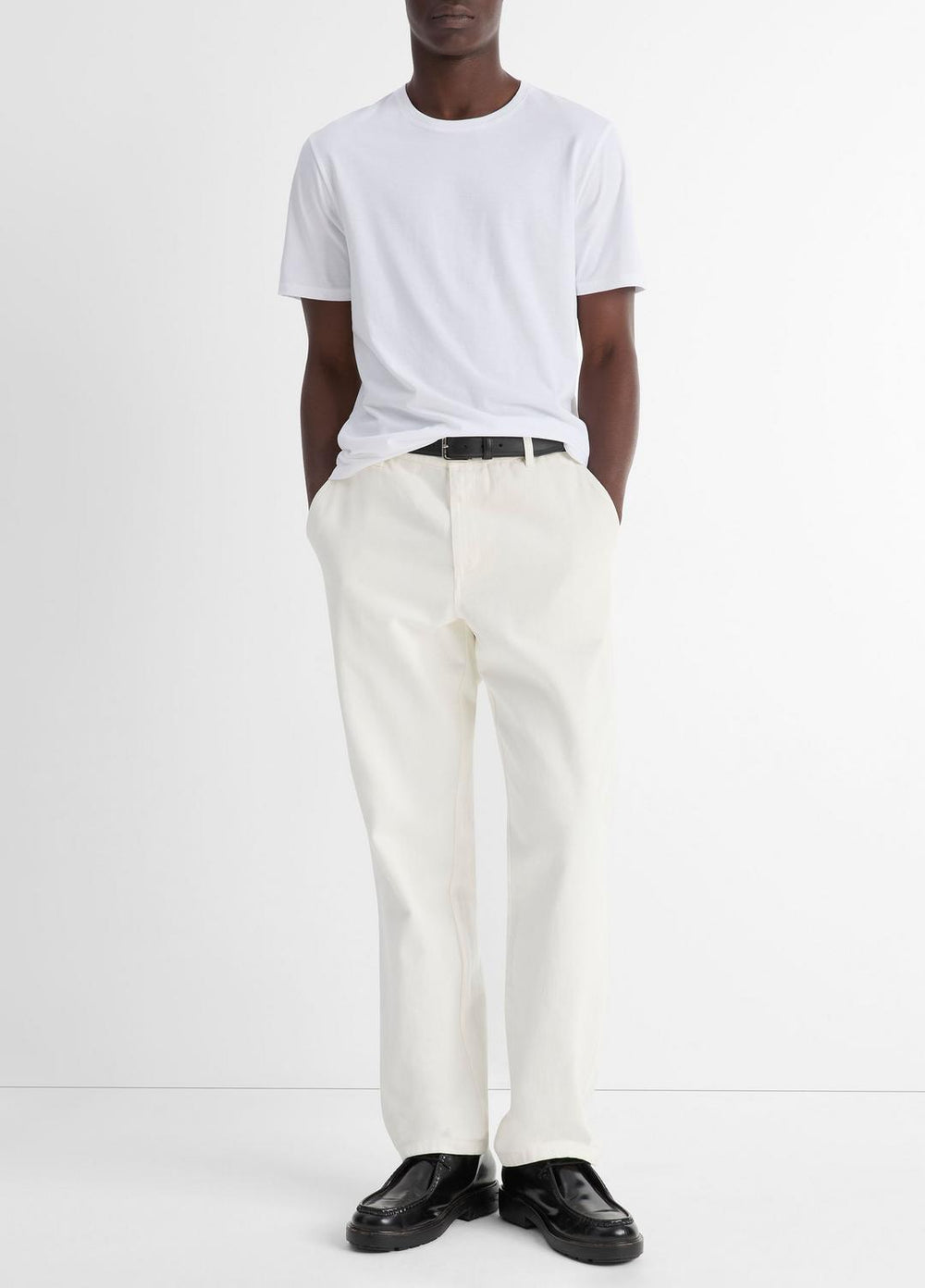 Pima Cotton Crew Neck T-Shirt in Short Sleeve | Vince outlet