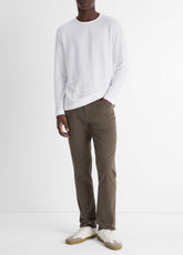 Pima Cotton Piqué Long-Sleeve T-Shirt in Long Sleeve | Vince US