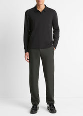 Milano Pima Cotton-Blend Johnny-Collar Shirt in Long Sleeve | Vince near me