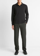 Milano Pima Cotton-Blend Johnny-Collar Shirt in Long Sleeve | Vince near me