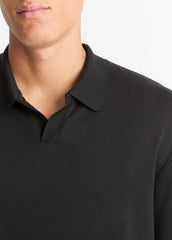 Milano Pima Cotton-Blend Johnny-Collar Shirt in Long Sleeve | Vince near me