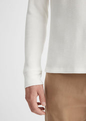 Pima Cotton-Blend Thermal Long-Sleeve Pullover in Long Sleeve | Vince for sale