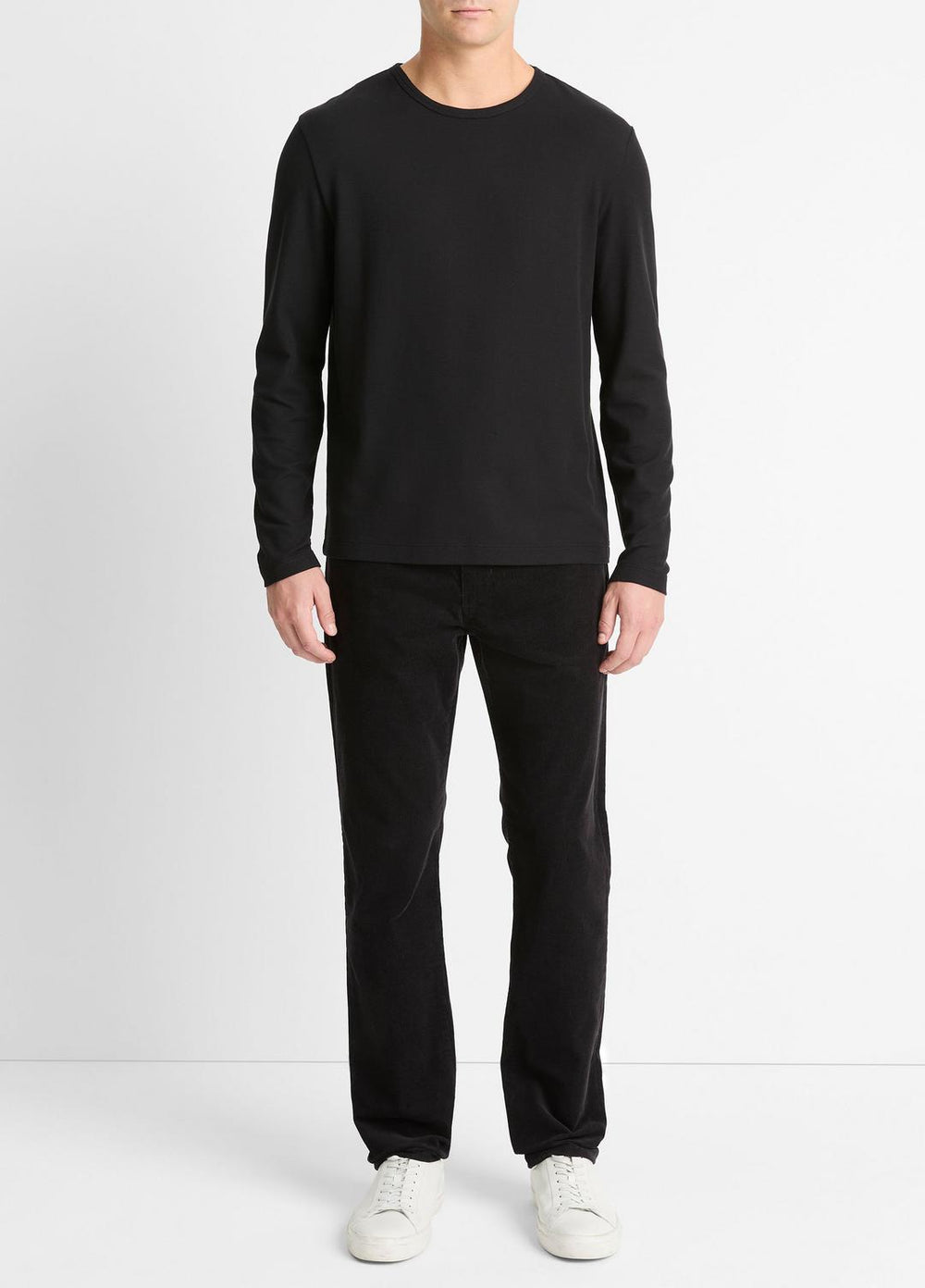 Pima Cotton Piqué Long-Sleeve T-Shirt in Long Sleeve | Vince on sale