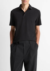 Garment Dye Cotton Polo Shirt in Short Sleeve | Vince near me