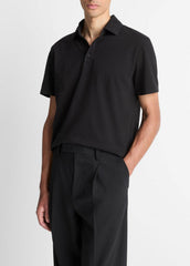 Garment Dye Cotton Polo Shirt in Short Sleeve | Vince near me