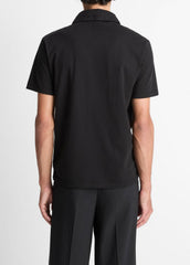 Garment Dye Cotton Polo Shirt in Short Sleeve | Vince near me