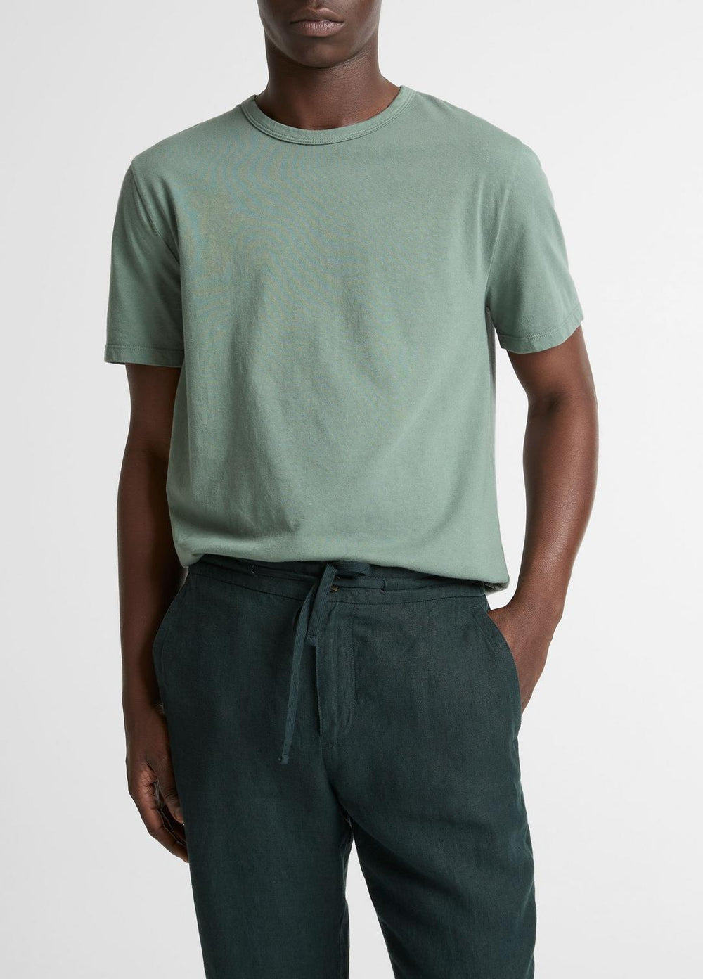 Garment Dye Cotton T-Shirt in Short Sleeve | Vince discount