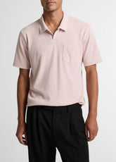 Cotton-Blend Johnny-Collar Polo Shirt in Henleys & Polos | Vince outlet