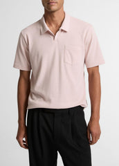 Cotton-Blend Johnny-Collar Polo Shirt in Henleys & Polos | Vince outlet