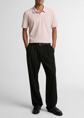 Cotton-Blend Johnny-Collar Polo Shirt in Henleys & Polos | Vince outlet