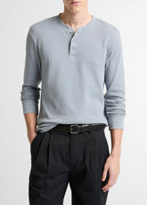 Jacquard-Rib Cotton Henley in Long Sleeve | Vince on sale