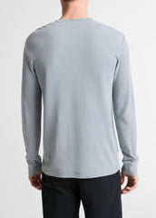 Jacquard-Rib Cotton Henley in Long Sleeve | Vince on sale
