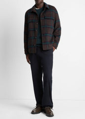 Plaid Splittable Wool-Blend Shirt Jacket in Shirt Jackets | Vince near me