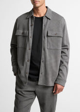 Double-Slub Cotton-Blend Shirt Jacket in Jackets | Vince Online